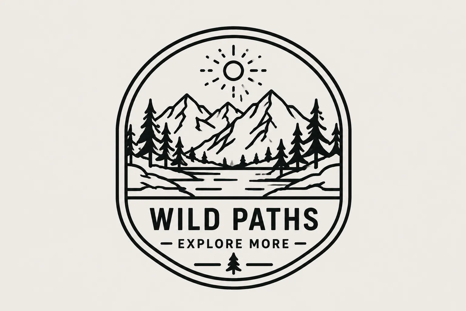 Negative-Space Review for Badge-Style Line Art